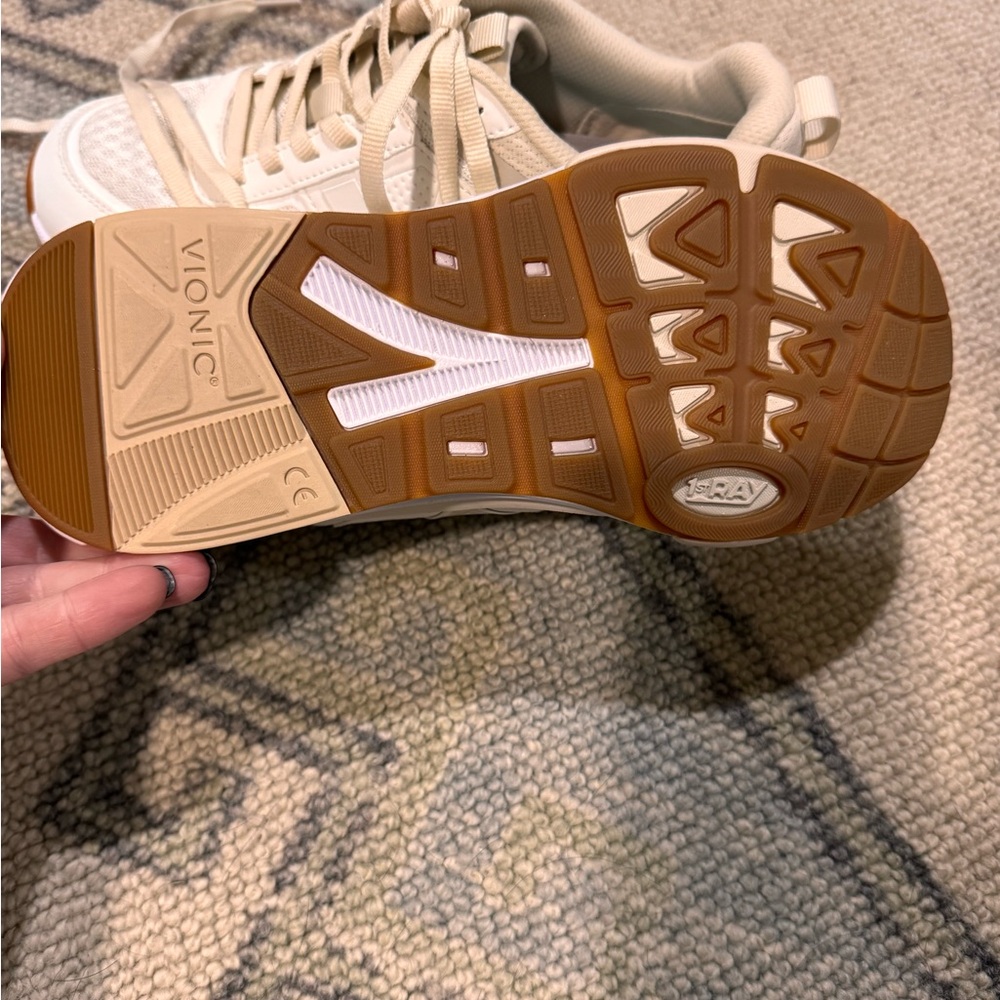 Women's Vionic Cream and White Sneakers - Picture 7 of 9